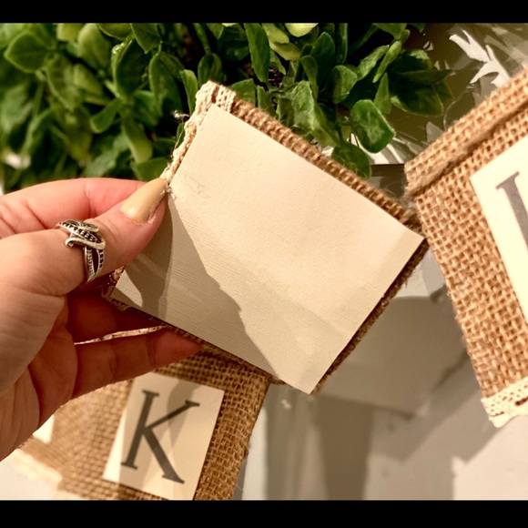 *THANKSGIVING BANNER* “thankful” - handmade burlap banner - farmhouse decor - Picture 5 of 5